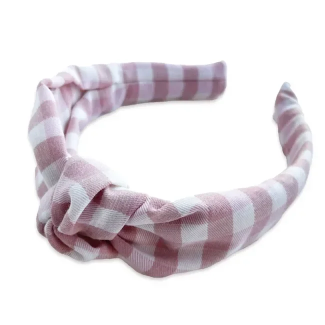 Eva’s House Flannel Gingham Knotted Headband