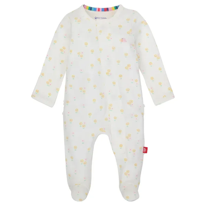 Evangeline Organic Cotton Ruffled Footie