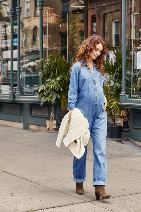Everyday Denim Maternity and Nursing Jumpsuit – Indigo