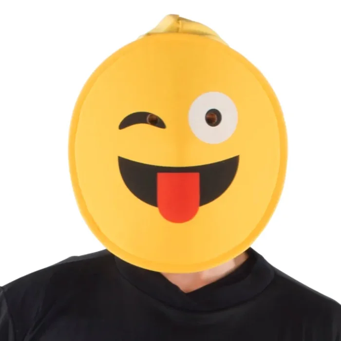Face With Tongue Emoji Mask – Kids