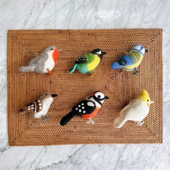 Felt Bird Ornaments Set Of 6 – A Set
