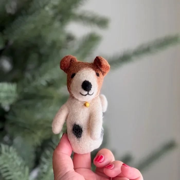 Felt Finger Puppet – Jack Russell Terrier Dog 2