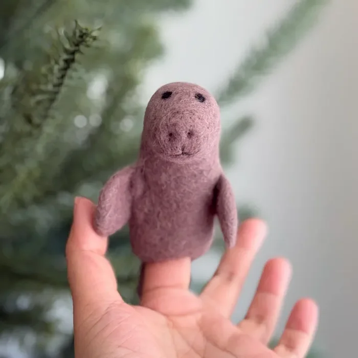 Felt Finger Puppet – Manatee