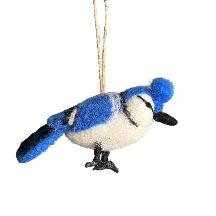 Felt Ornament – Needle Felted Blue Jay