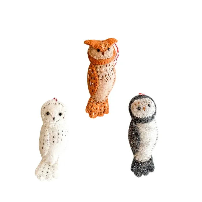 Felt Ornament – Owl Family