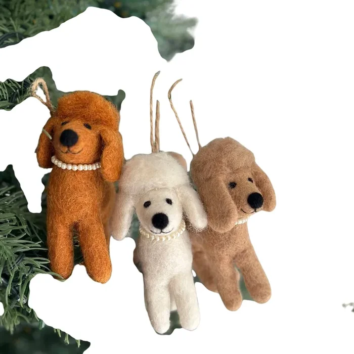 Felt Ornament – Poodle Ornament