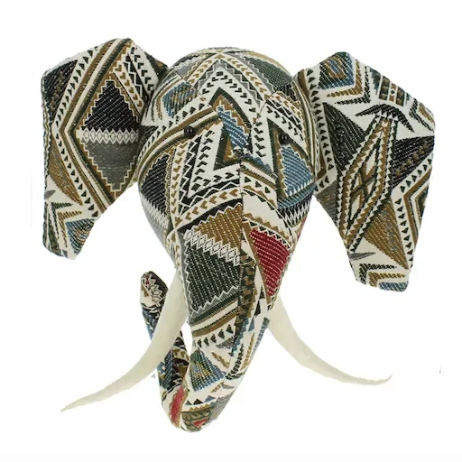 Fiona Walker Patchwork Elephant Head