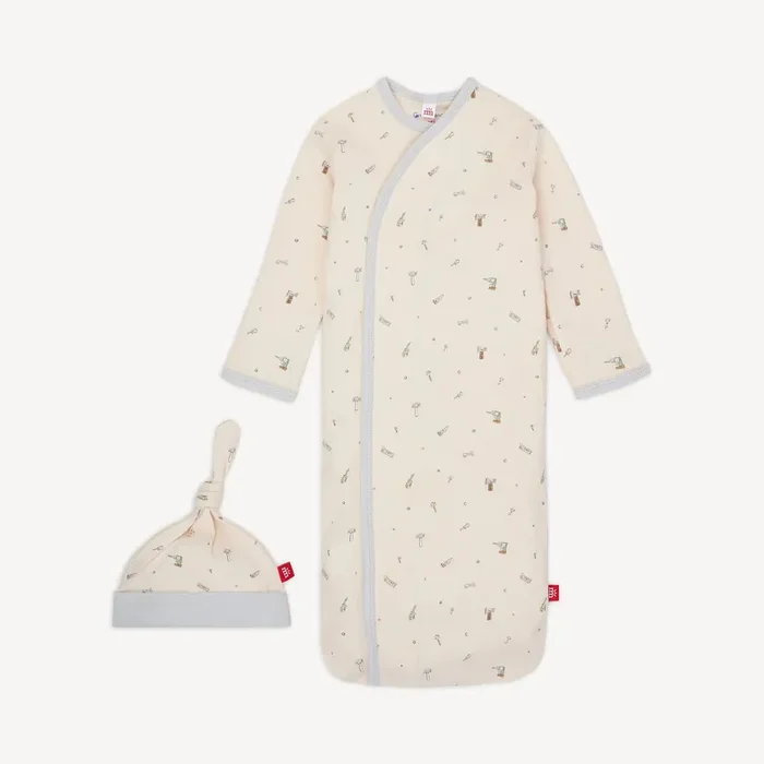 FIX IT FRIENDS ORG COTTON GOWN+HAT