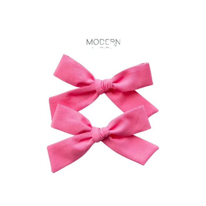 Flamingo | Pigtail Set – Hand-tied Bow