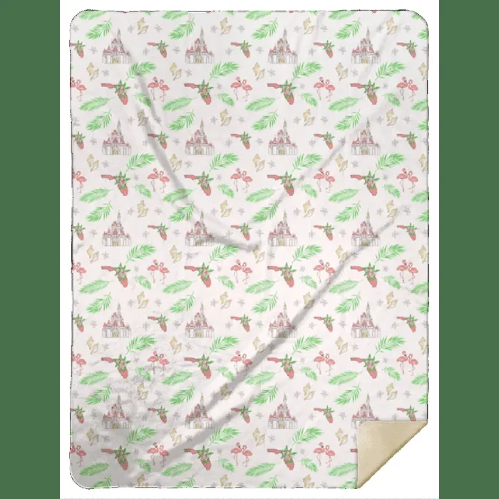 Florida Pink Plush Throw Blanket 60×80