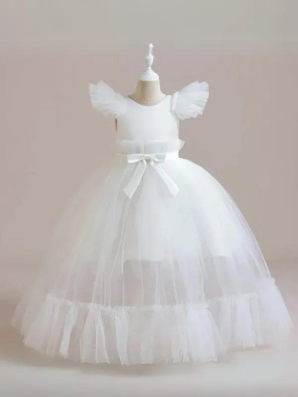 Fluttering Elegance Gathered Tulle Special Occasion Gown