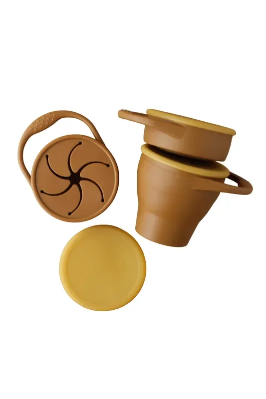 Foldable Silicone Snack Cup – Clay