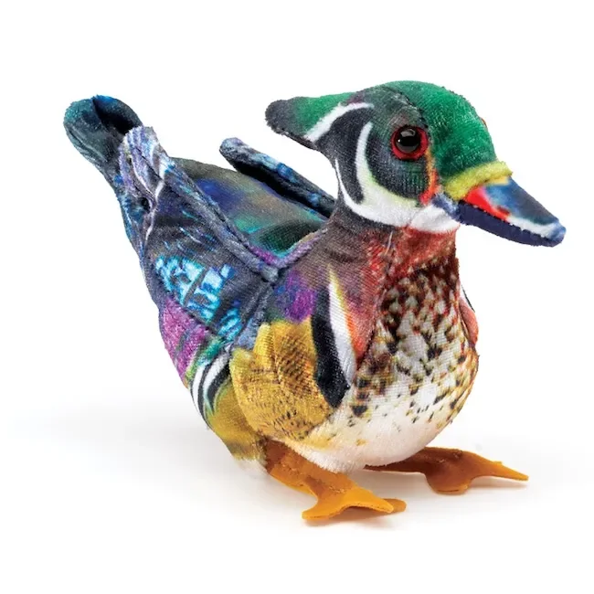 Folkmanis Mini Wood Duck Finger Puppet
