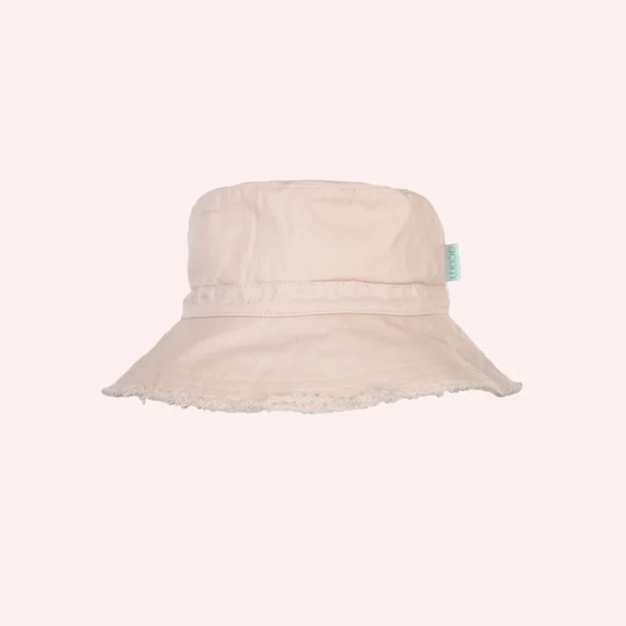 Frayed Bucket Hat – Vanilla