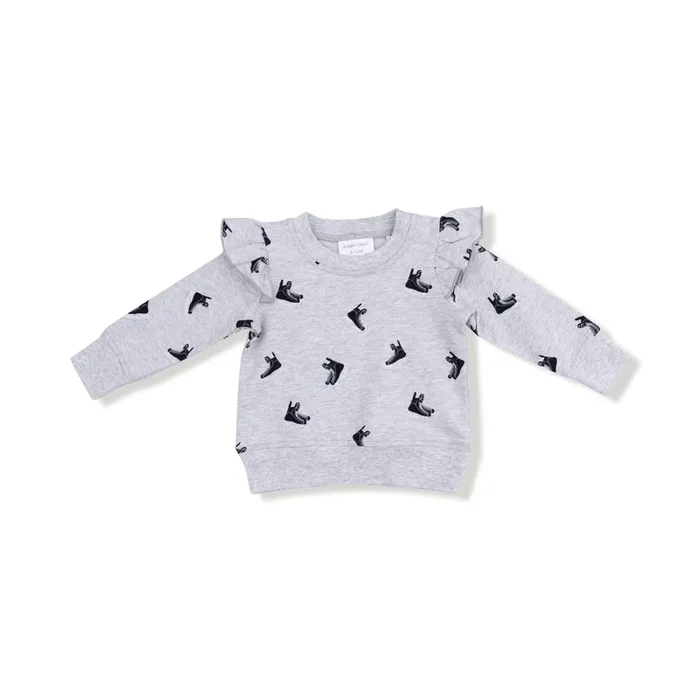 French Terry Sport – Hockey French Terry – Ruffle Sweatshirt