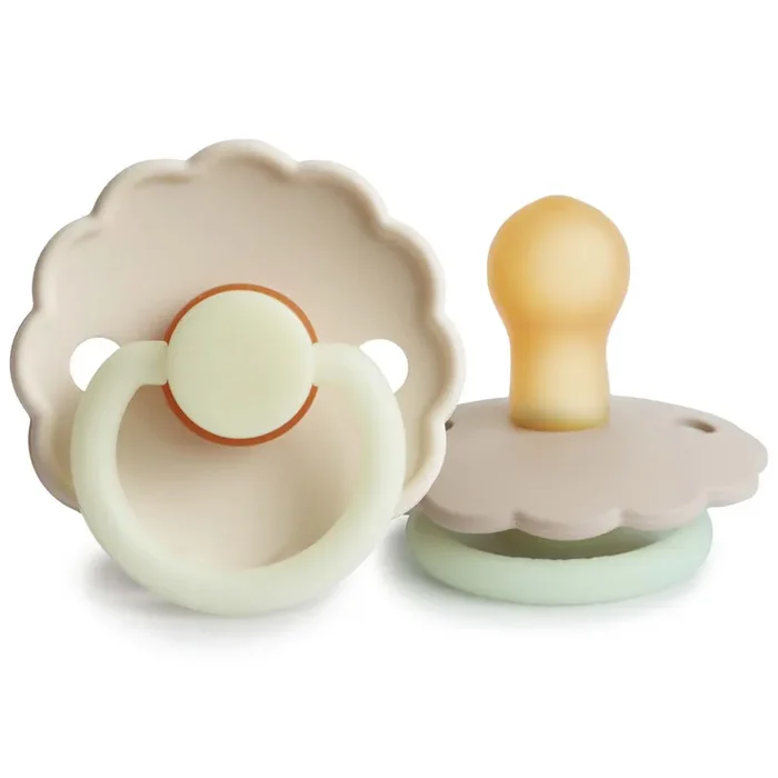 FRIGG Daisy Night Natural Rubber Pacifier | 2-Pack