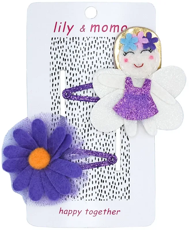 Garden Fairy Hair Clips- Pretty Purple