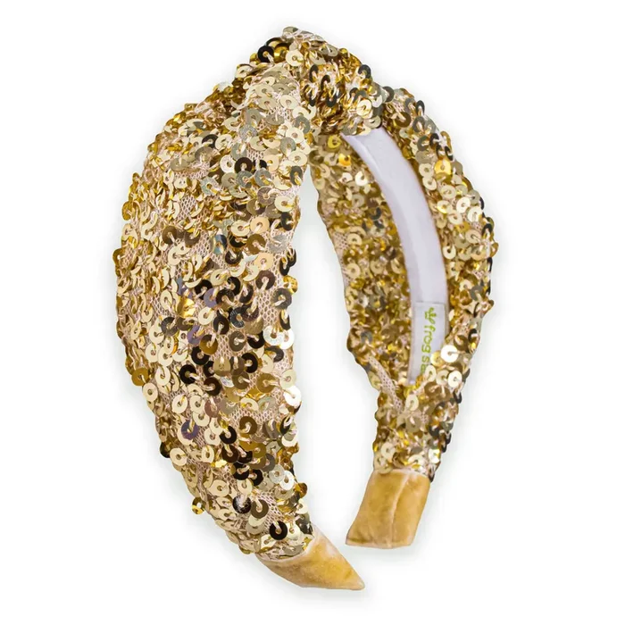 Girl’s Gold Sequin Knot Headband