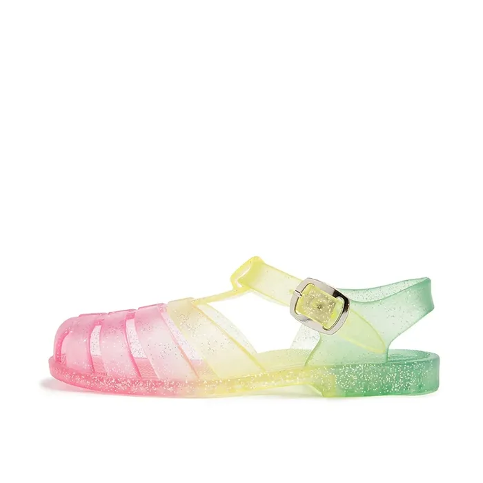 Girls Jelly Sandals in Rainbow Glitter – Right Above