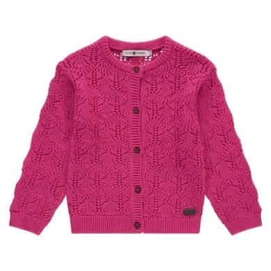 GIRLS MAGENTA CARDIGAN