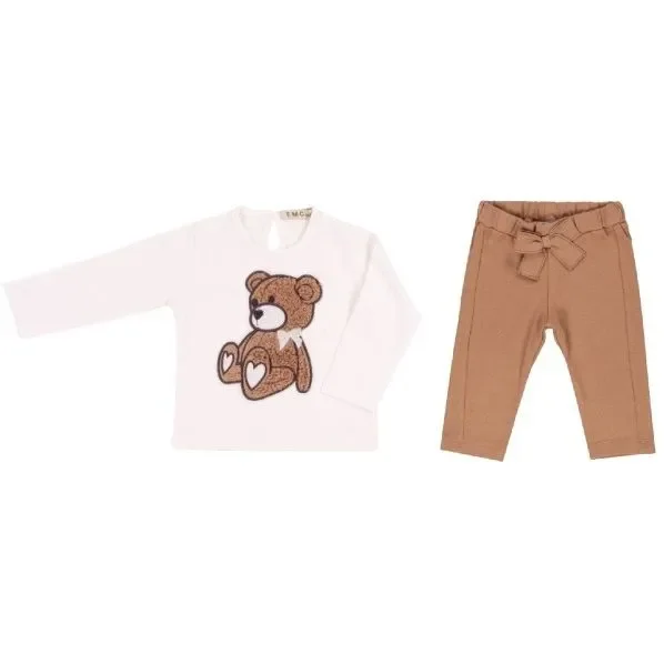 GIRLS PANT SET W/BEAR