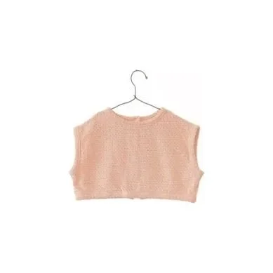 Girls Pink Jacquard Top
