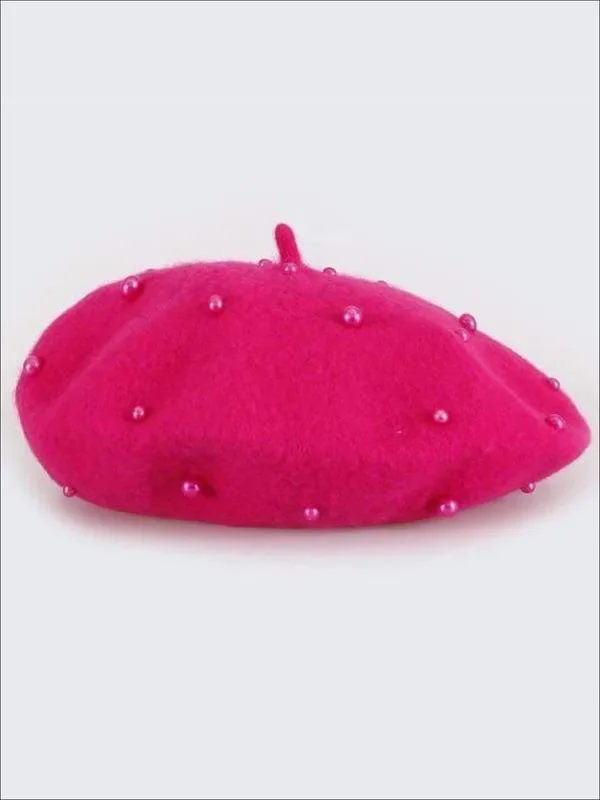 Girls Preppy Pearl Beret