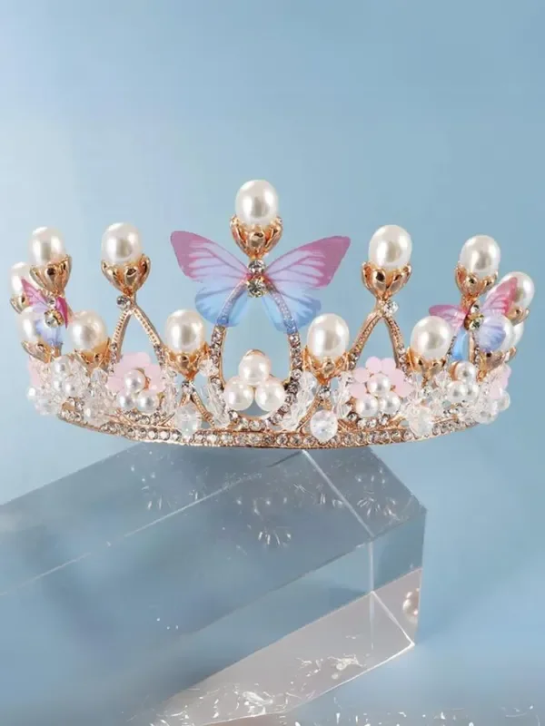 Glammed Up Butterfly Pearl Crown