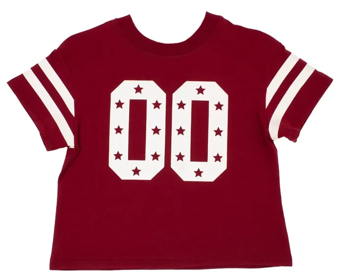 Glitter Stars Game Day Tee | Maroon