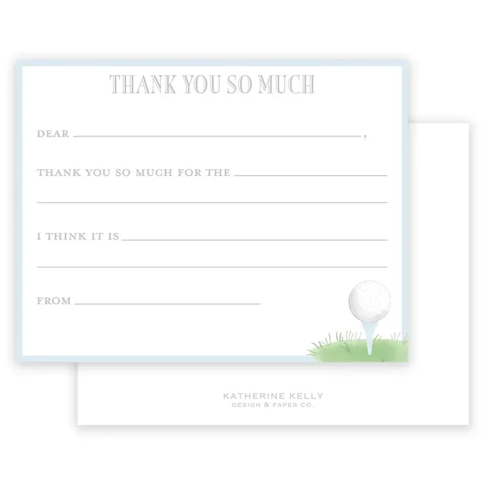 Golf Par-tee Fill-in Thank You Note