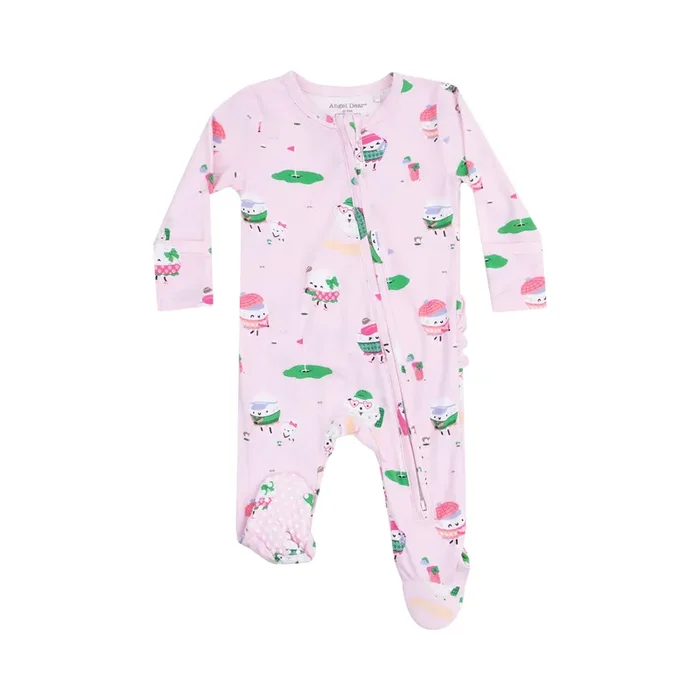 Golf Pros – Girl – 2 Way Zipper Ruffle Back Footie