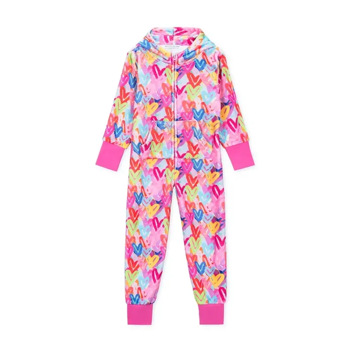 Graffiti Hearts Plush Onesie