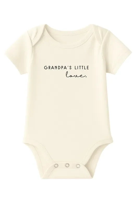Grandpa’s Little Love Organic Baby Bodysuit Short Sleeve