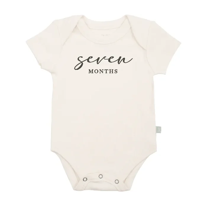 Graphic Bodysuit | Seven Months Milestone Charcoal