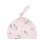 Gray Elephants – Pink Knotted Hat