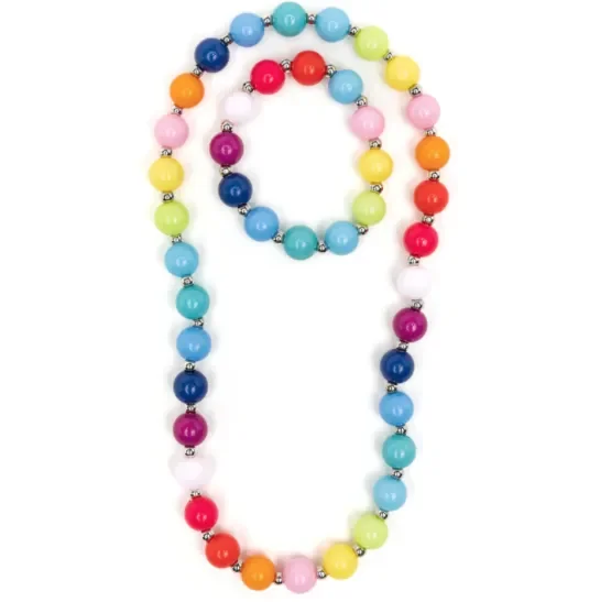 Great Pretenders Beaded Bubblegum Necklace/Bracelet Set