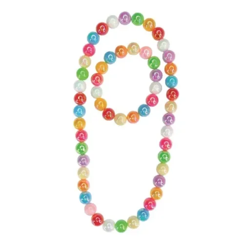 Great Pretenders Color Me Rainbow Bracelet Necklace Set