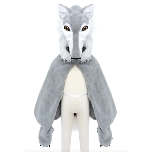 Great Pretenders Woodland Storybook Wolf Cape Size 4-6