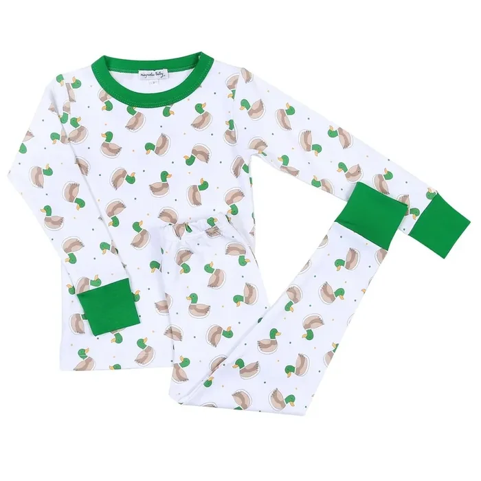 Green Mallard Print Pajama Set