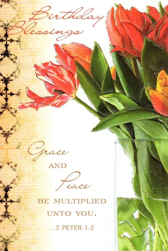 Greeting Card – Birthday Blessings Grace and Peace