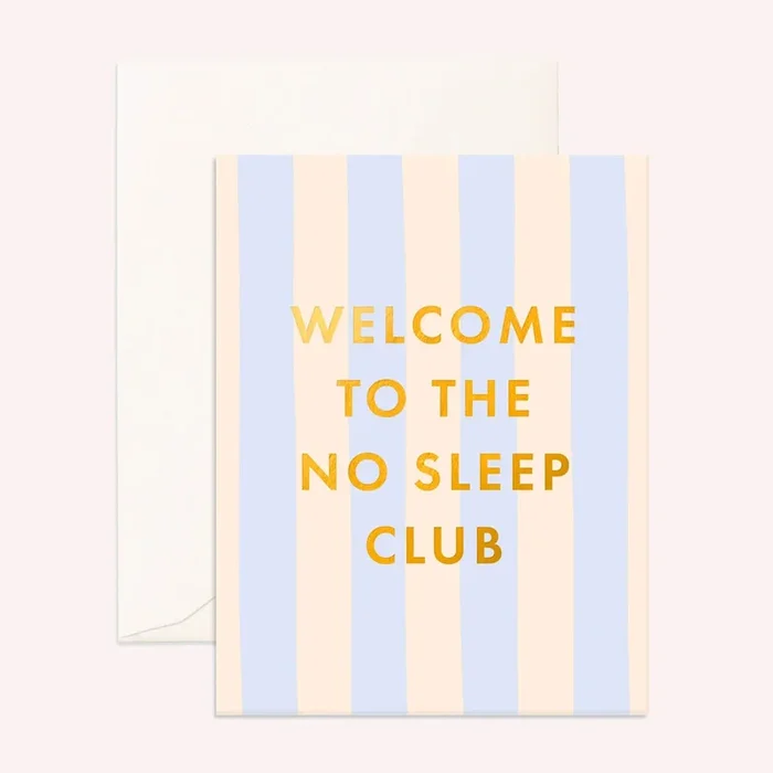 Greeting Card – No Sleep Club – Blue