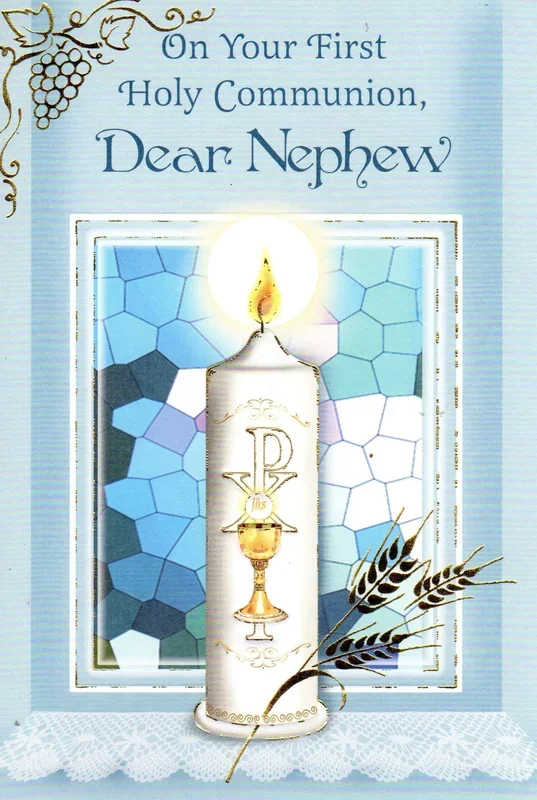 Greeting Card – On Your First Holy Communion, Dear Nephew
