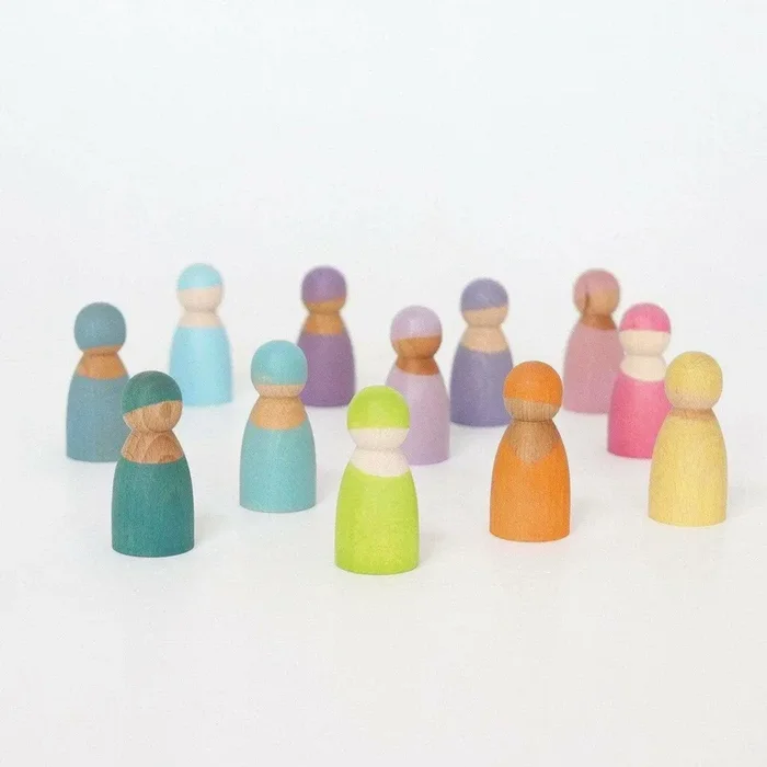 Grimm’s 12 Pastel Friends w/o Wooden Frame