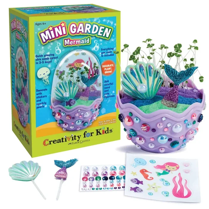 Grow a Mini Garden – Mermaid – DIY Craft Kit for Kids