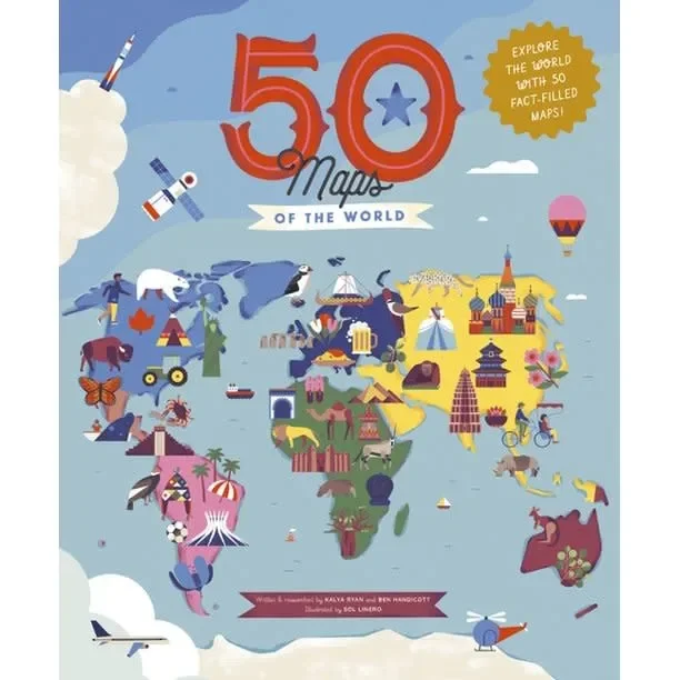 Hachette Mudpuppy 50 Maps Of The World: Explore The Globe With 50 Facts