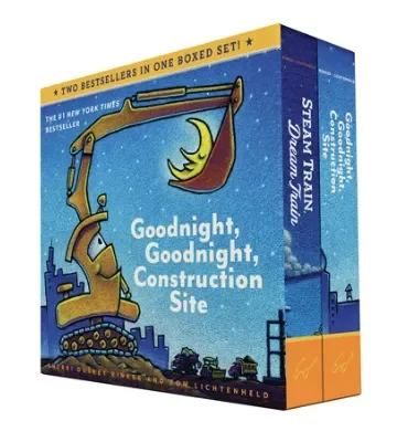 Hachette Mudpuppy Goodnight, Goodnight Construction Site And Steam Train, Dream Train Board Boxed Set