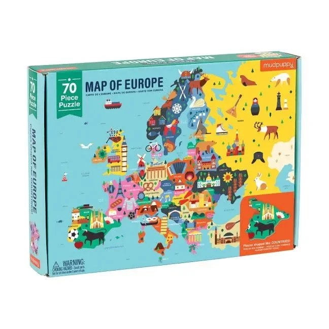 Hachette Mudpuppy Map Of Europe 70 Piece Puzzle