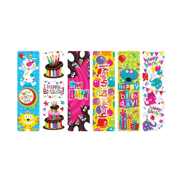 Happy Birthday Bookmarks – 100 Per Bag