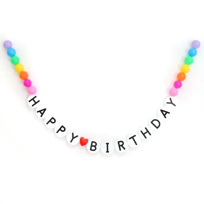 Happy Birthday Giant Friendship Bracelet Garland