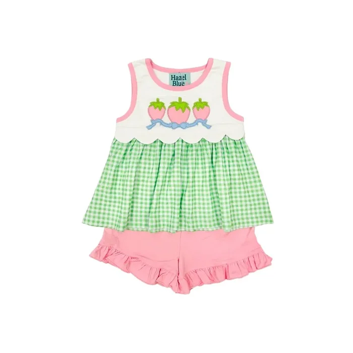 Hazel Blue Strawberry Short Set